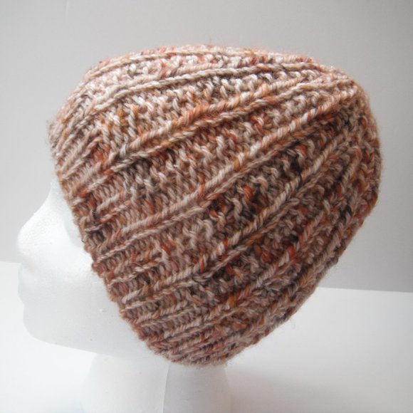 Hand Knitted Hat Toque Adult Size - S Wool Unisex Color  - 017 Hand knit by me - Picture 1 of 8
